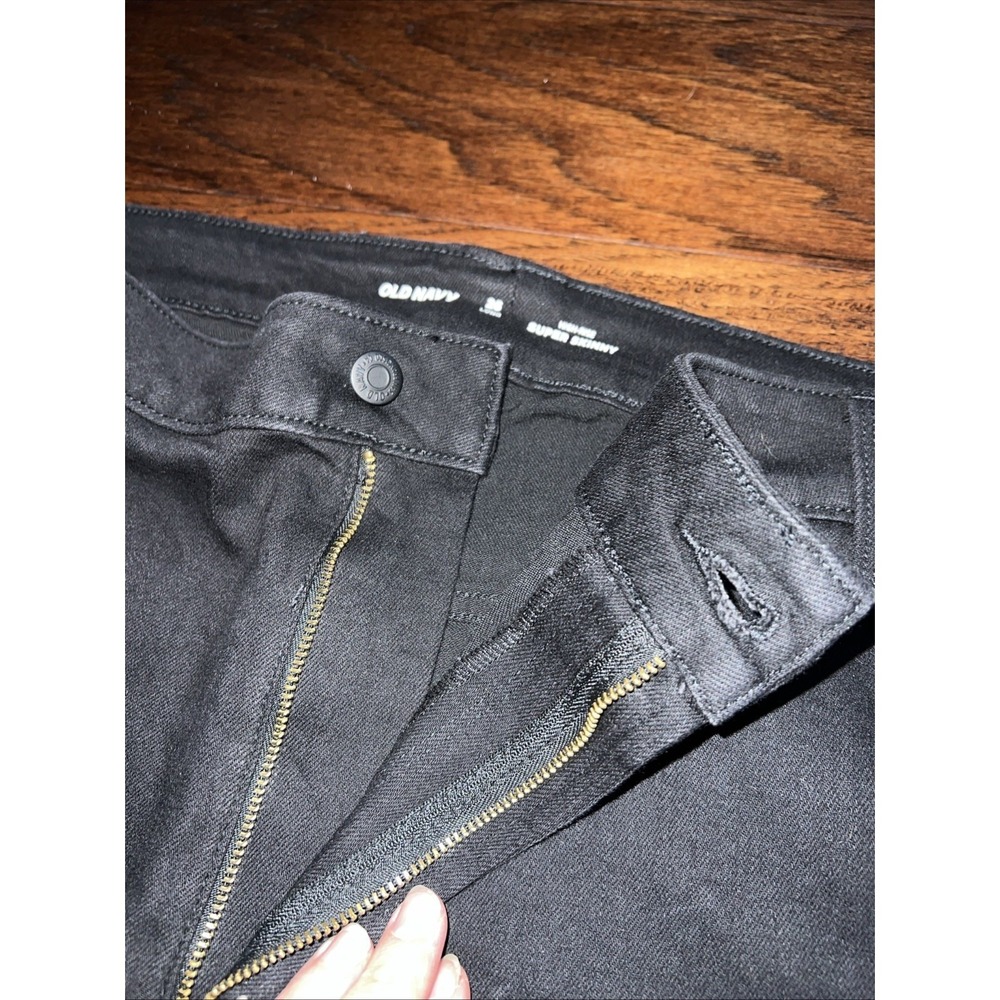 Old Navy Black High Rise Super Skinny Stretch Denim Jeans Women's Plus Sz 26 NWT - Picture 6 of 9
